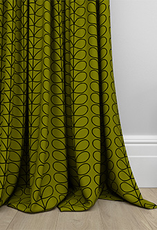 Orla Kiely Linear Stem, Olive & Black - Made to Measure Curtains